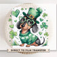 St. Patrick's Day DTF Transfer, Ready to Press, T-shirt Transfer, Heat Transfer, Direct to Film, Pet Mom, Dog Lover, Dog Mama, Dachshund Dog