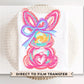 Easter DTF Transfers, Ready to Press, T-shirt Transfers, Heat Transfer, Direct to Film, Spring, Girly, Coquette, Brushstroke Easter Bunny