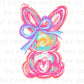Easter DTF Transfers, Ready to Press, T-shirt Transfers, Heat Transfer, Direct to Film, Spring, Girly, Coquette, Brushstroke Easter Bunny