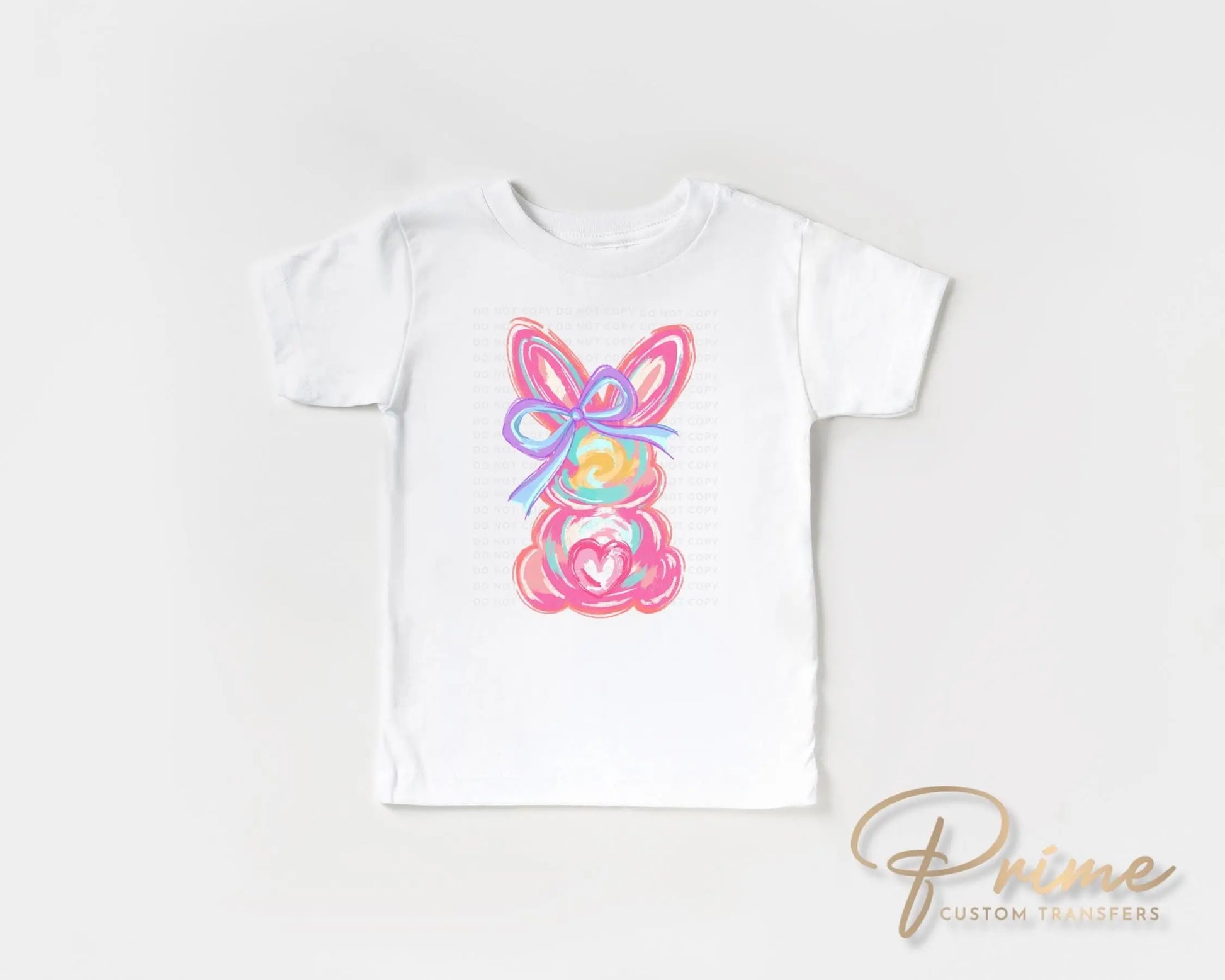 Easter DTF Transfers, Ready to Press, T-shirt Transfers, Heat Transfer, Direct to Film, Spring, Girly, Coquette, Brushstroke Easter Bunny
