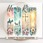 Easter DTF Transfer, Ready to Press, T-shirt Transfer, Heat Transfer, Direct to Film, Bible, Christian, Jesus, Watercolor He is Risen
