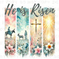 Easter DTF Transfer, Ready to Press, T-shirt Transfer, Heat Transfer, Direct to Film, Bible, Christian, Jesus, Watercolor He is Risen
