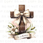 Easter DTF Transfer, Ready to Press, T-shirt Transfer, Heat Transfer, Direct to Film, Bible, Christian, Religious, Jesus, Watercolor Cross