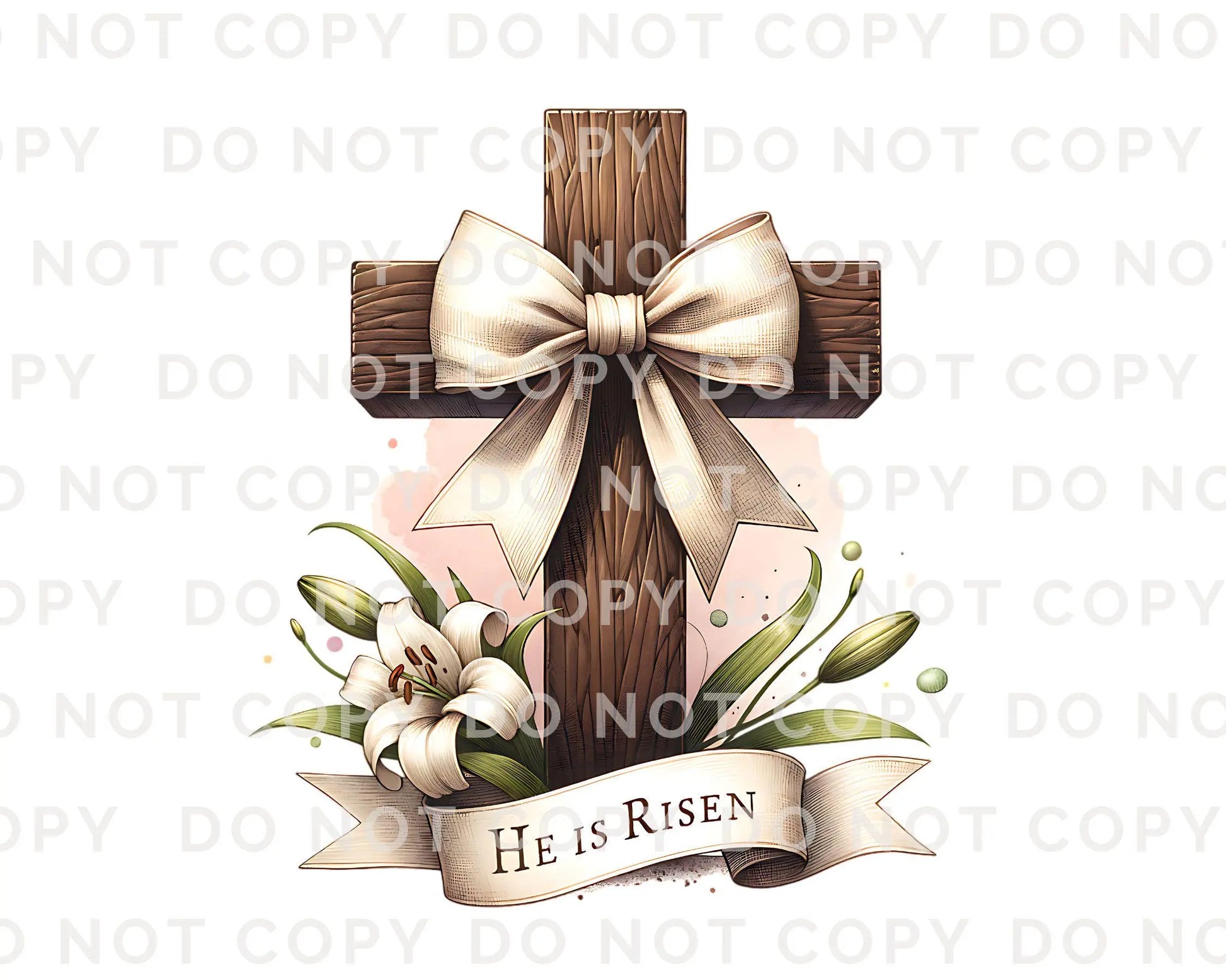 Easter DTF Transfer, Ready to Press, T-shirt Transfer, Heat Transfer, Direct to Film, Bible, Christian, Religious, Jesus, Watercolor Cross