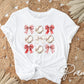 Baseball DTF Transfer, Ready to Press, T-shirt Transfer, Heat Transfer, Direct to Film, Sport Mama Game Day, Red Coquette Baseballs and Bows