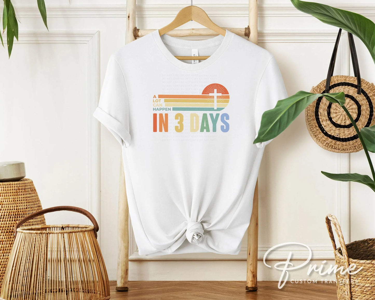 Easter DTF Transfer, Ready to Press, T-shirt Transfer, Heat Transfer, Direct to Film, Bible, Christian, Jesus, A Lot Can Happen in 3 Days