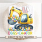 Easter DTF Transfer, Ready to Press, T-shirt Transfer, Heat Transfer, Direct to Film, Funny Easter Bunny Kids Shirt, Boy, Girl, Eggs-cavator