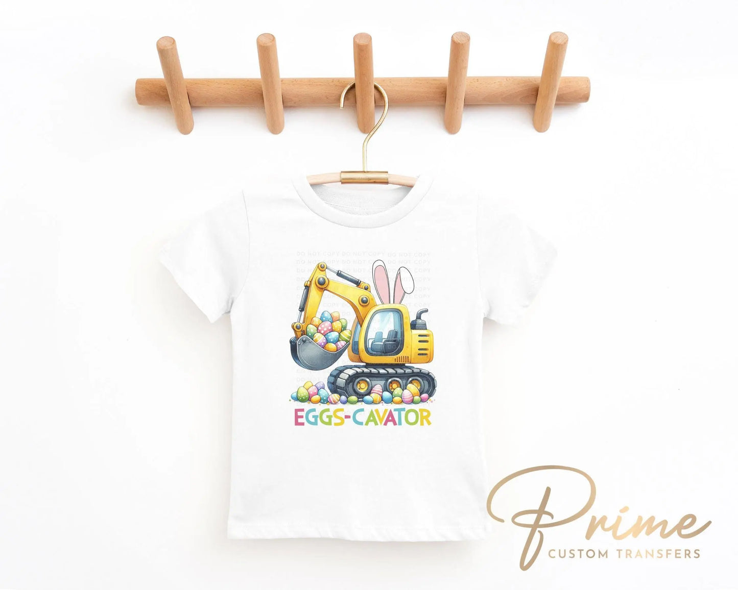 Easter DTF Transfer, Ready to Press, T-shirt Transfer, Heat Transfer, Direct to Film, Funny Easter Bunny Kids Shirt, Boy, Girl, Eggs-cavator