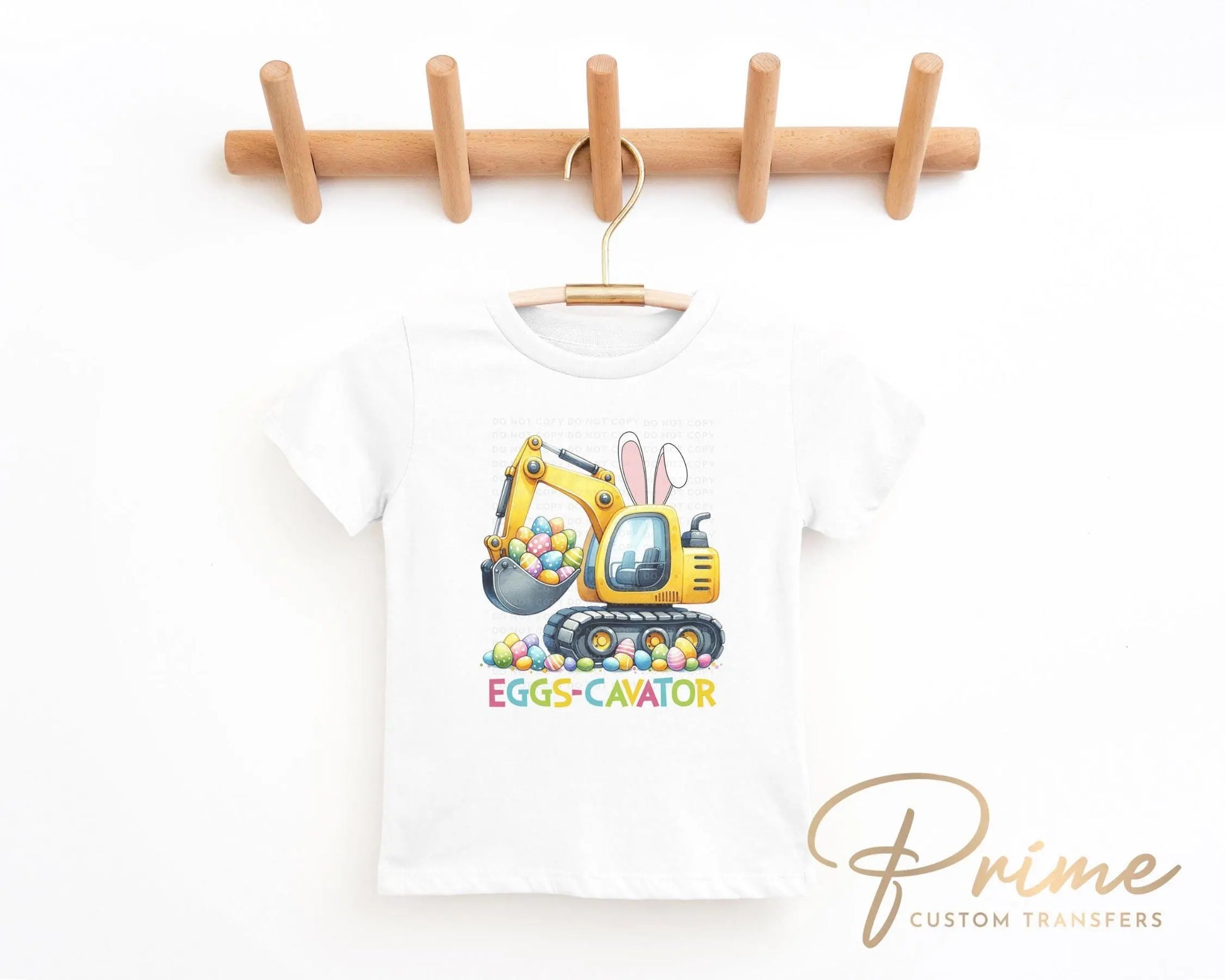 Easter DTF Transfer, Ready to Press, T-shirt Transfer, Heat Transfer, Direct to Film, Funny Easter Bunny Kids Shirt, Boy, Girl, Eggs-cavator