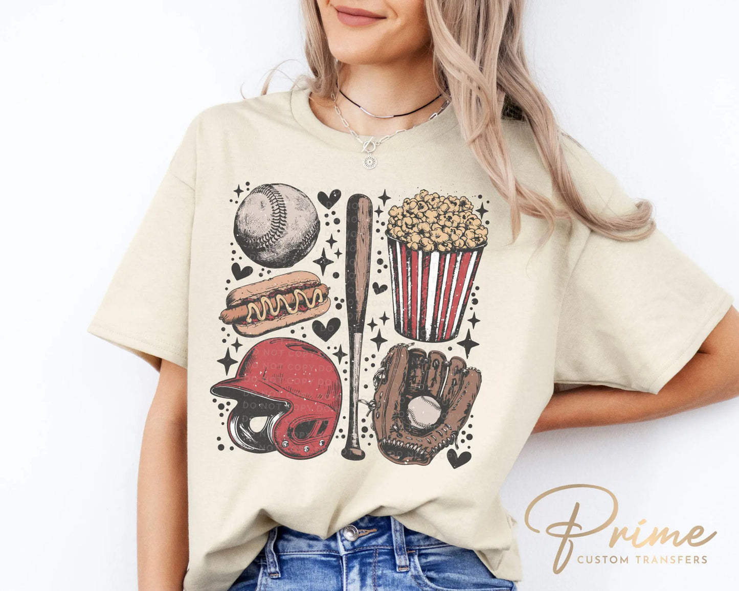 Baseball DTF Transfer, Ready to Press, T-shirt Transfers, Heat Transfer, Direct to Film, Game Day, Sports Mom Apparel, Retro Style Baseball