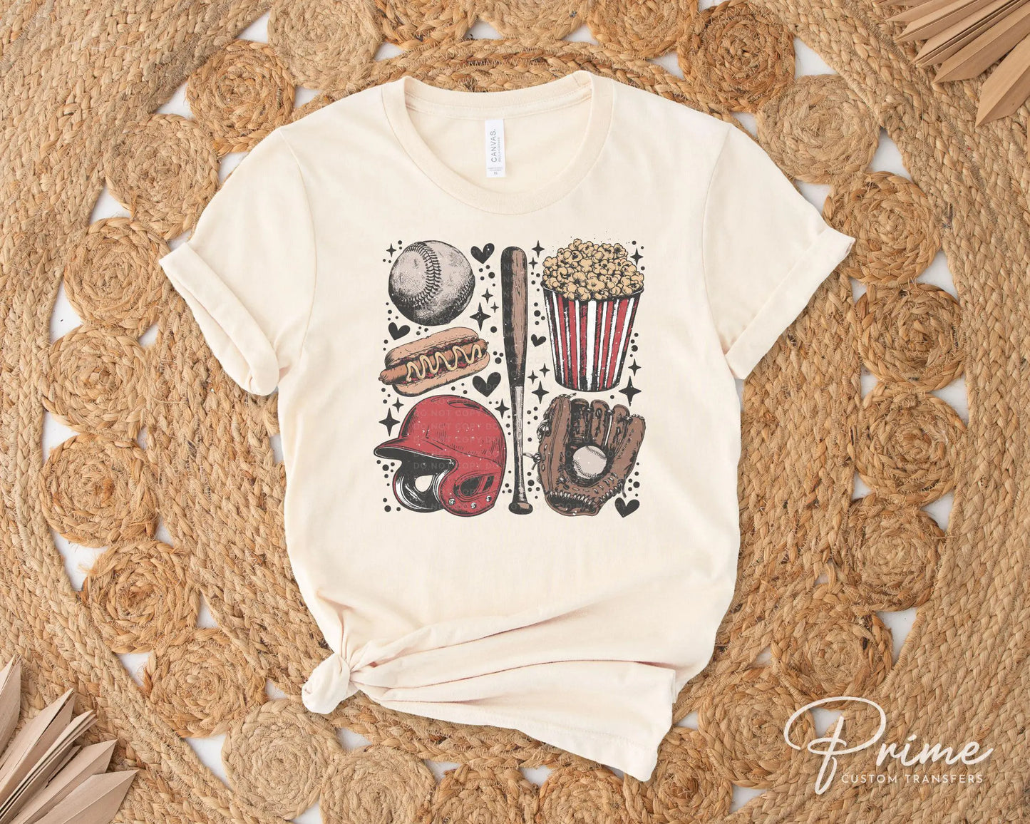 Baseball DTF Transfer, Ready to Press, T-shirt Transfers, Heat Transfer, Direct to Film, Game Day, Sports Mom Apparel, Retro Style Baseball