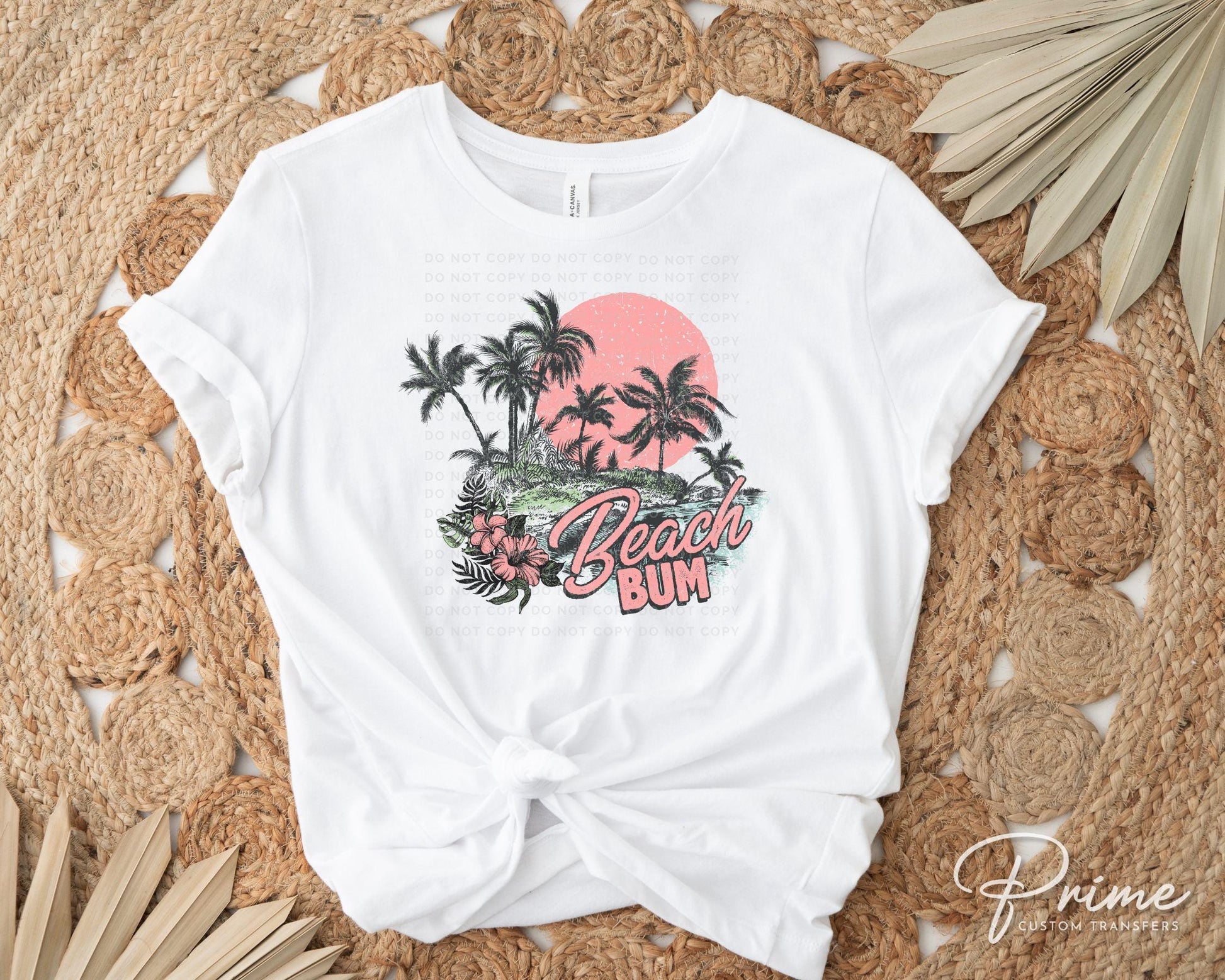 Summer Vibes DTF Transfers, Ready to Press, T-shirt Transfers, Heat Transfer, Direct to Film, Palm Trees, Summer Time, Vacation, Beach Bum