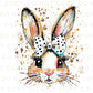 Easter DTF Transfer, Ready to Press, T-shirt Transfer, Heat Transfer, Direct to Film, Spring, Religious, Coquette Polka Dot Bow Easter Bunny