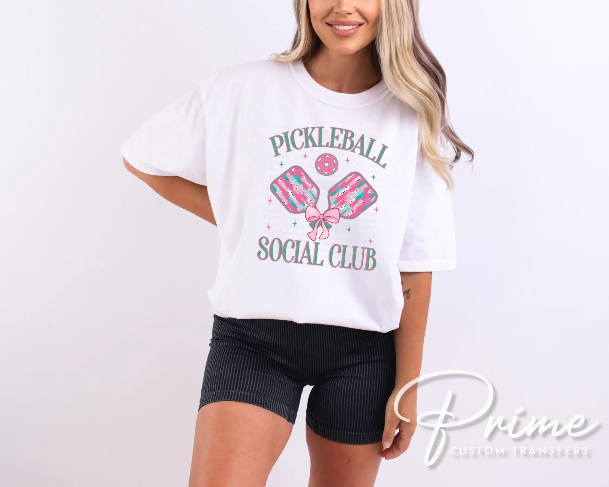 Pickleball DTF Transfer, Ready to Press, T-shirt Transfer, Heat Transfer, Direct to Film, Preppy, Brushstroke Pickleball Social Club