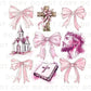Easter DTF Transfer, Ready to Press, T-shirt Transfer, Heat Transfer, Direct to Film, Bible, Christian, Coquette Bow, Church, Collage, Jesus
