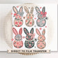 Easter DTF Transfer, Ready to Press, T-shirt Transfer, Heat Transfer, Direct to Film, Floral, Spring, Rabbit, Bow, Coquette Floral Bunnies