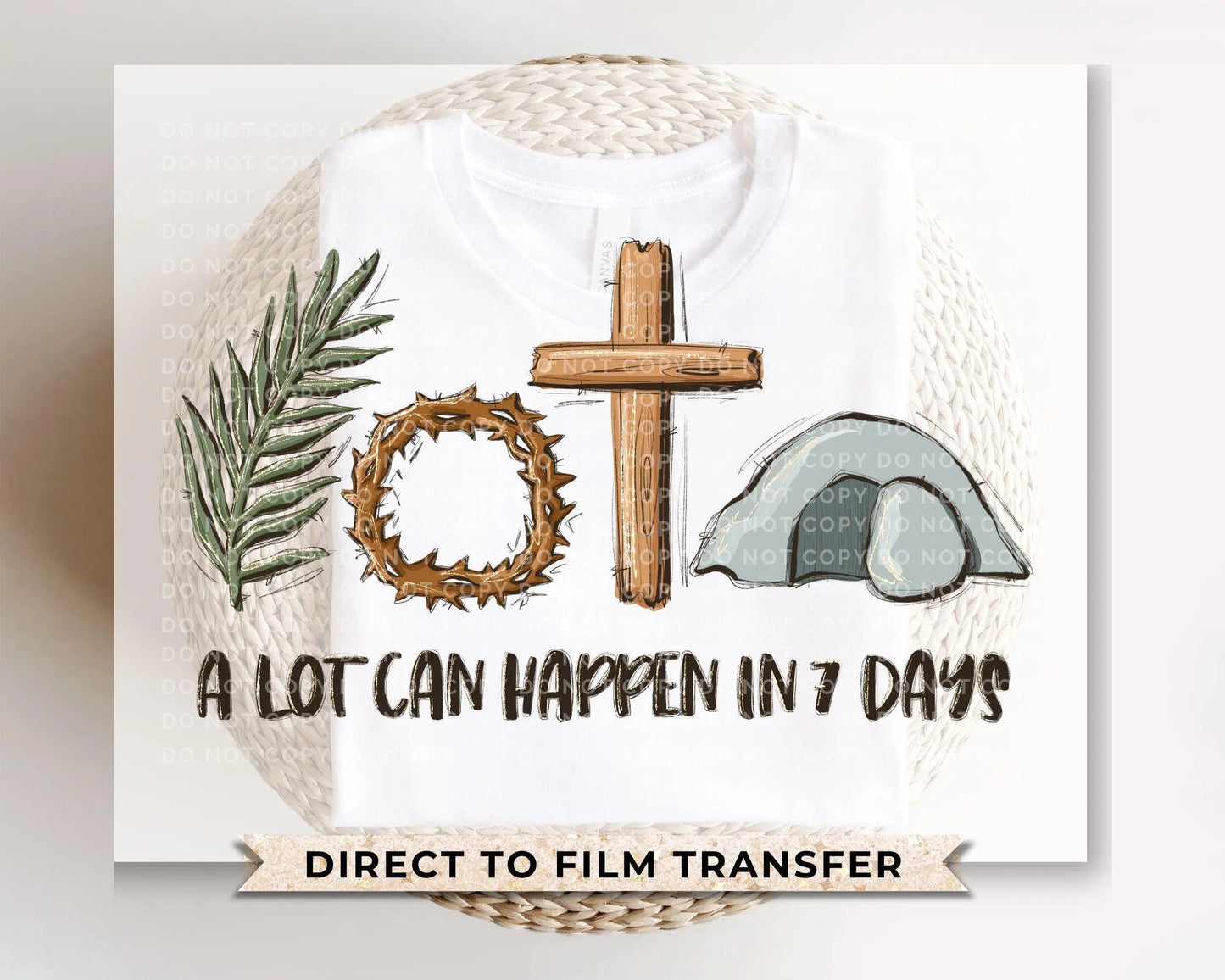 Easter DTF Transfers, Ready to Press, T-shirt Transfers, Heat Transfer, Direct to Film, Christian, Jesus, Bible, A Lot Can Happen in 3 Days