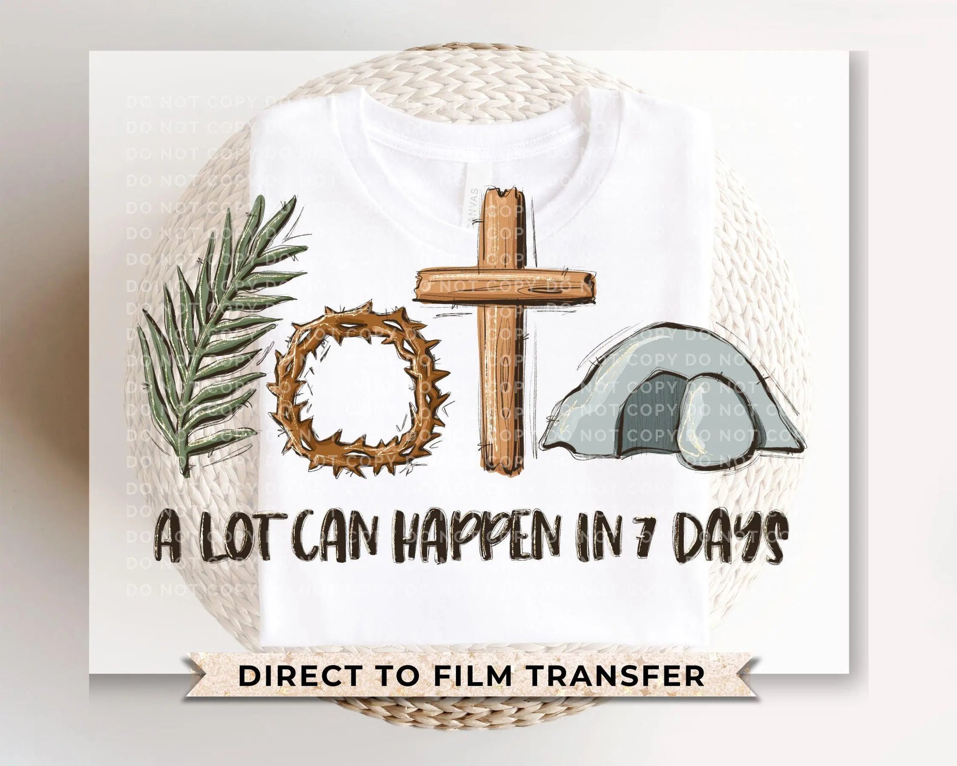 Easter DTF Transfers, Ready to Press, T-shirt Transfers, Heat Transfer, Direct to Film, Christian, Jesus, Bible, A Lot Can Happen in 3 Days