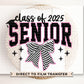 School DTF Transfer, Ready to Press, T-shirt Transfer, Direct to Film, Pink Bow, Graduation, Coquette Bow, High School Senior Class of 2025