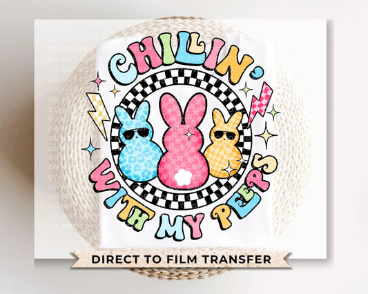 Easter DTF Transfer, Ready to Press, T-shirt Transfer, Heat Transfer, Direct to Film, Pastel, Retro Styled Shirt, Candy, Easter Bunny Rabbit