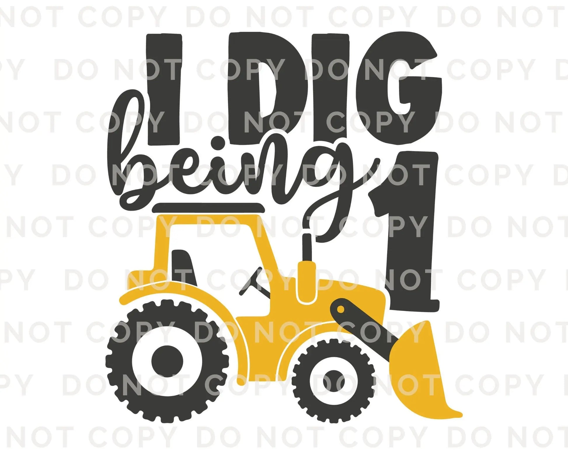 Birthday Boy DTF Transfers, Ready to Press, T-shirt Transfers, Heat Transfer, Direct to Film, First Birthday Party, Tractor, I Dig Being 1