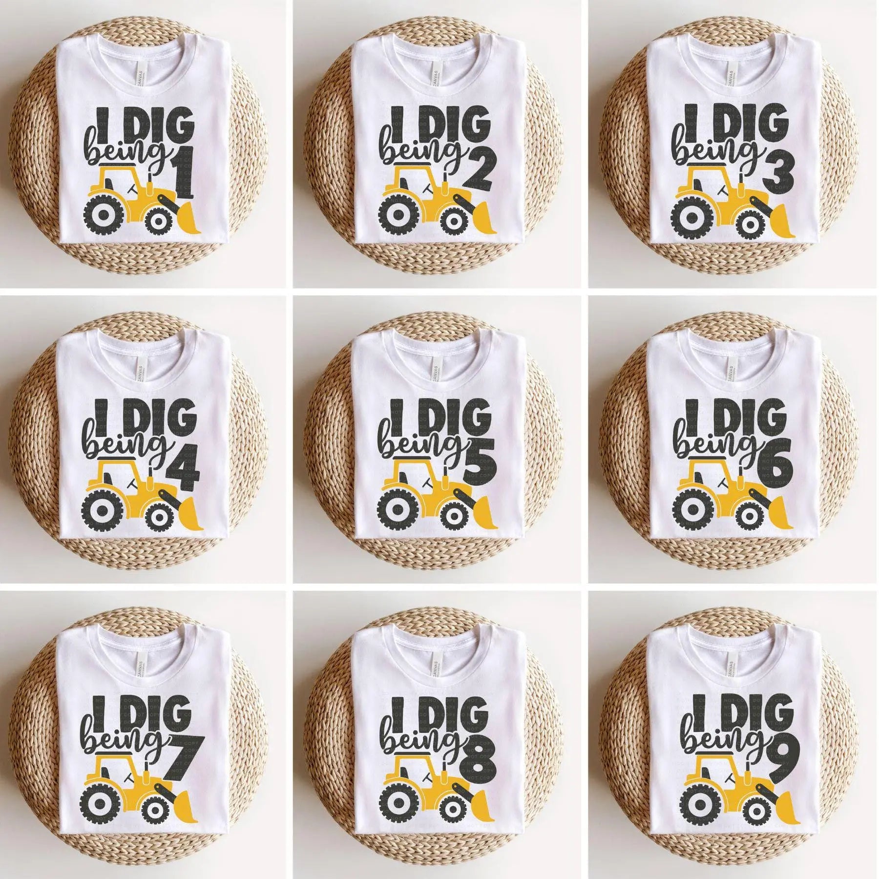 Birthday Boy DTF Transfers, Ready to Press, T-shirt Transfers, Heat Transfer, Direct to Film, Third Birthday Party, Tractor, I Dig Being 4