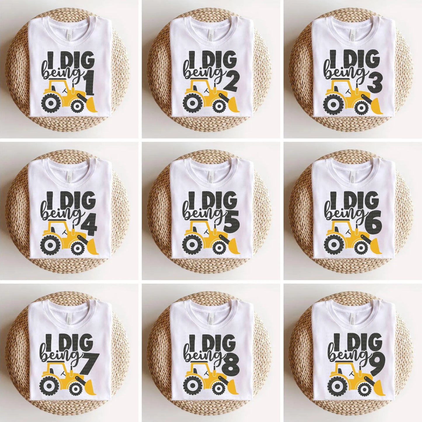 Birthday Boy DTF Transfers, Ready to Press, T-shirt Transfers, Heat Transfer, Direct to Film, Second Birthday Party, Tractor, I Dig Being 2