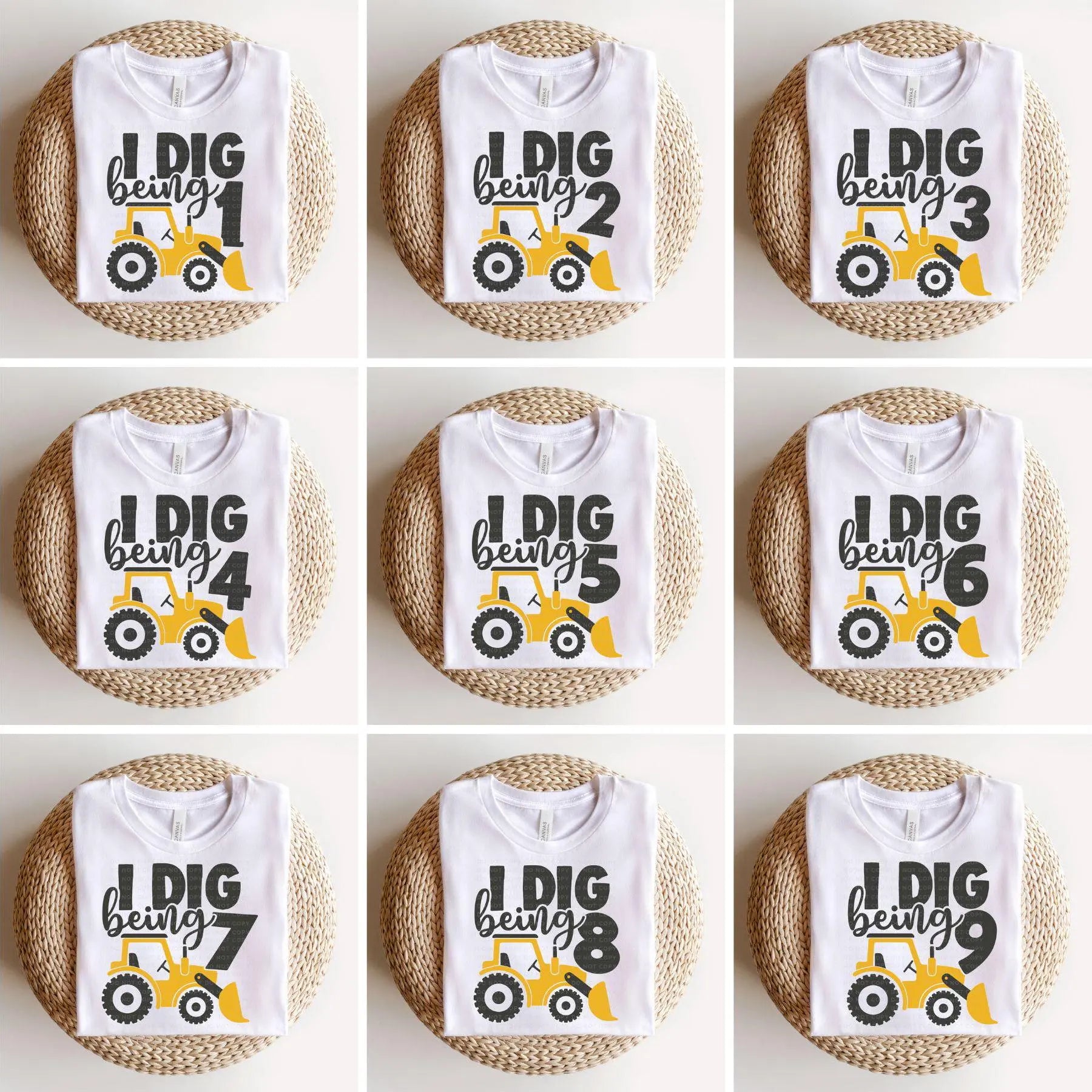 Birthday Boy DTF Transfers, Ready to Press, T-shirt Transfers, Heat Transfer, Direct to Film, Second Birthday Party, Tractor, I Dig Being 2