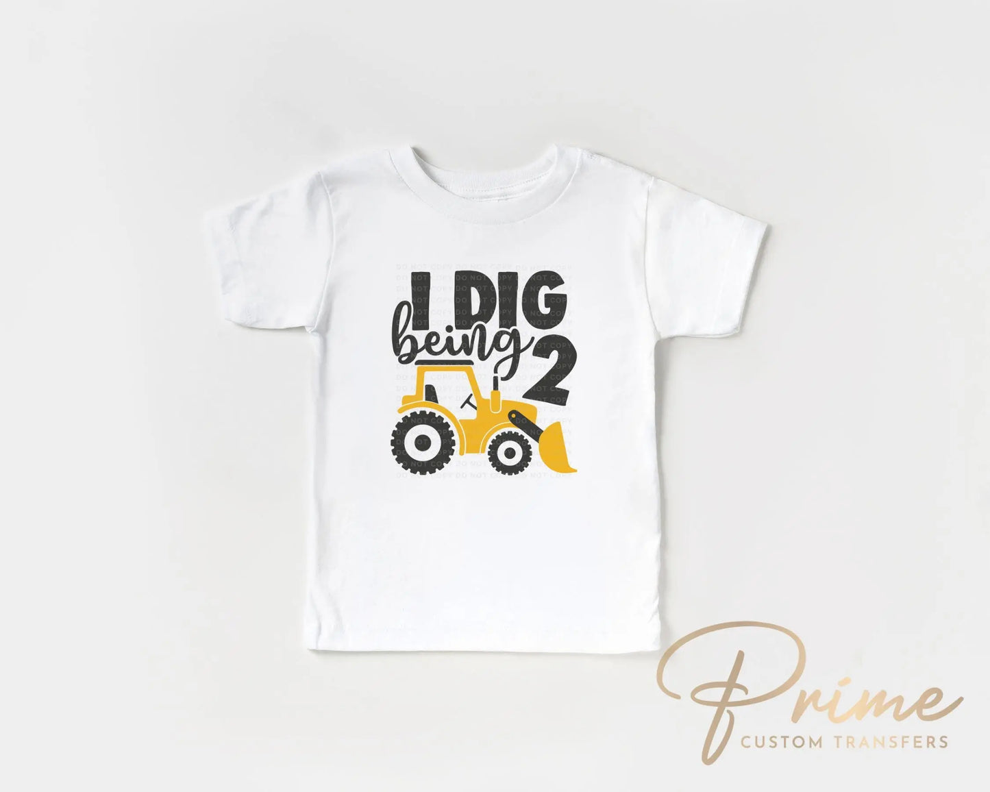 Birthday Boy DTF Transfers, Ready to Press, T-shirt Transfers, Heat Transfer, Direct to Film, Second Birthday Party, Tractor, I Dig Being 2
