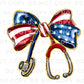 4th of July DTF Transfers, Ready to Press, T-shirt Transfers, Heat Transfer, Direct to Film, USA, Holiday, Ribbon, Coquette American Nurse