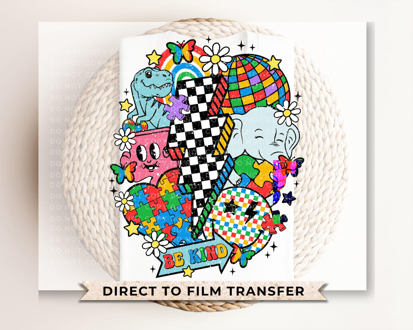 Autism Awareness DTF Transfers, Ready to Press, T-shirt Transfers, Heat Transfer, Direct to Film, Puzzle, Acceptance, Autism Mom Shirt Decal