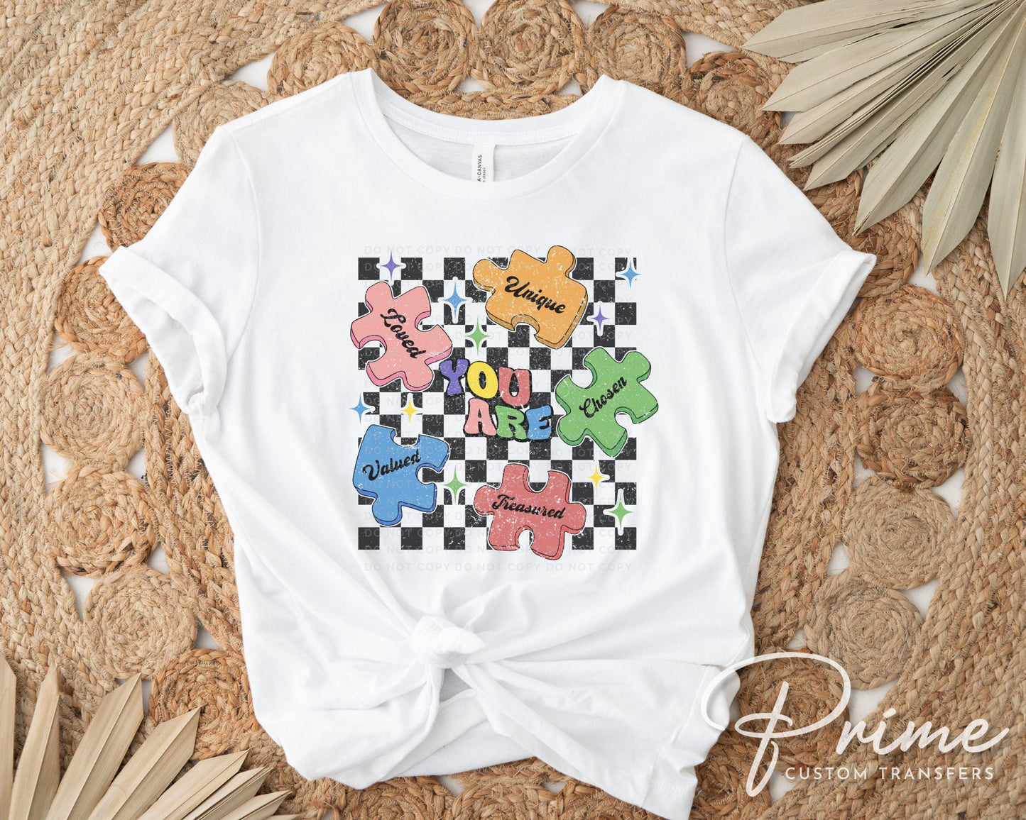 Autism Awareness DTF Transfers, Ready to Press, T-shirt Transfers, Heat Transfer, Direct to Film, Puzzle, Acceptance, Autism Mom Shirt Decal