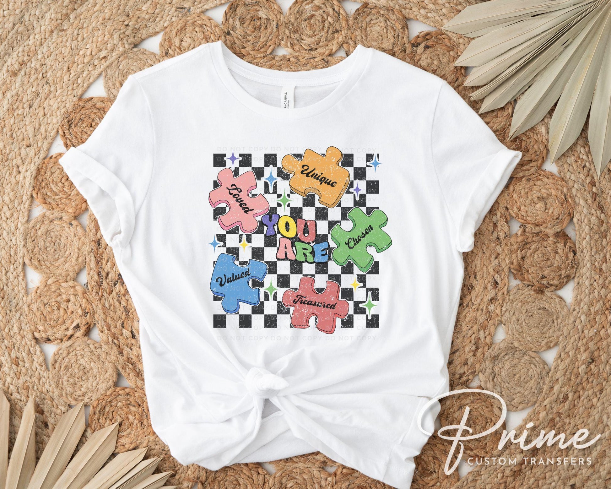 Autism Awareness DTF Transfers, Ready to Press, T-shirt Transfers, Heat Transfer, Direct to Film, Puzzle, Acceptance, Autism Mom Shirt Decal