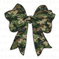 Camo Coquette Bow DTF Transfer, Ready to Press, T-shirt Transfer, Heat Transfer, Direct to Film, Mama Camo, Trendy, Aesthetic Camouflage Bow