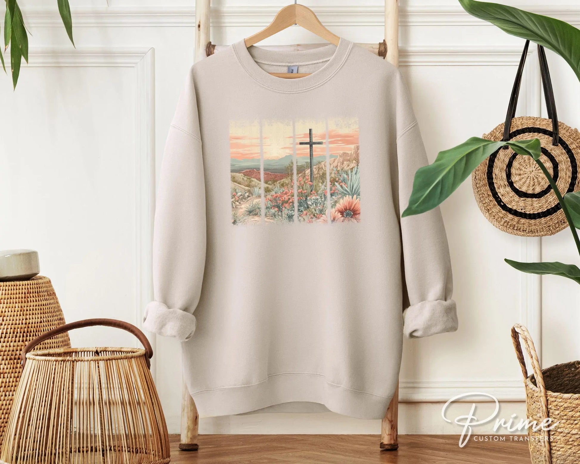 Easter DTF Transfer, Ready to Press, T-shirt Transfer, Heat Transfer, Direct to Film, Bible, Christian, Religious, Jesus, Watercolor Cross