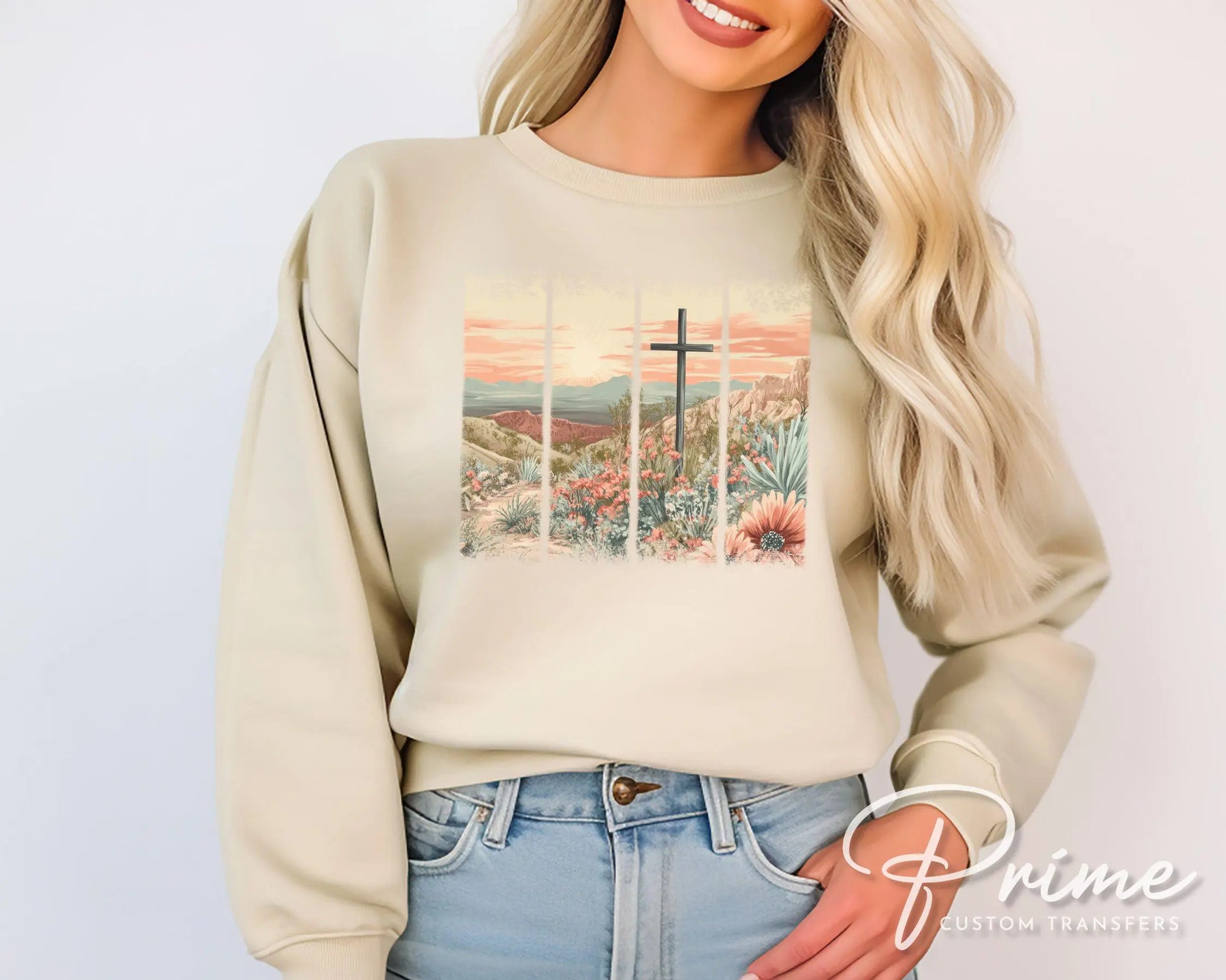 Easter DTF Transfer, Ready to Press, T-shirt Transfer, Heat Transfer, Direct to Film, Bible, Christian, Religious, Jesus, Watercolor Cross