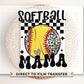 Softball DTF Transfers, Ready to Press, T-shirt Transfers, Heat Transfer, Direct to Film, Sports Mom Apparel, Trendy Checkered Softball Mama