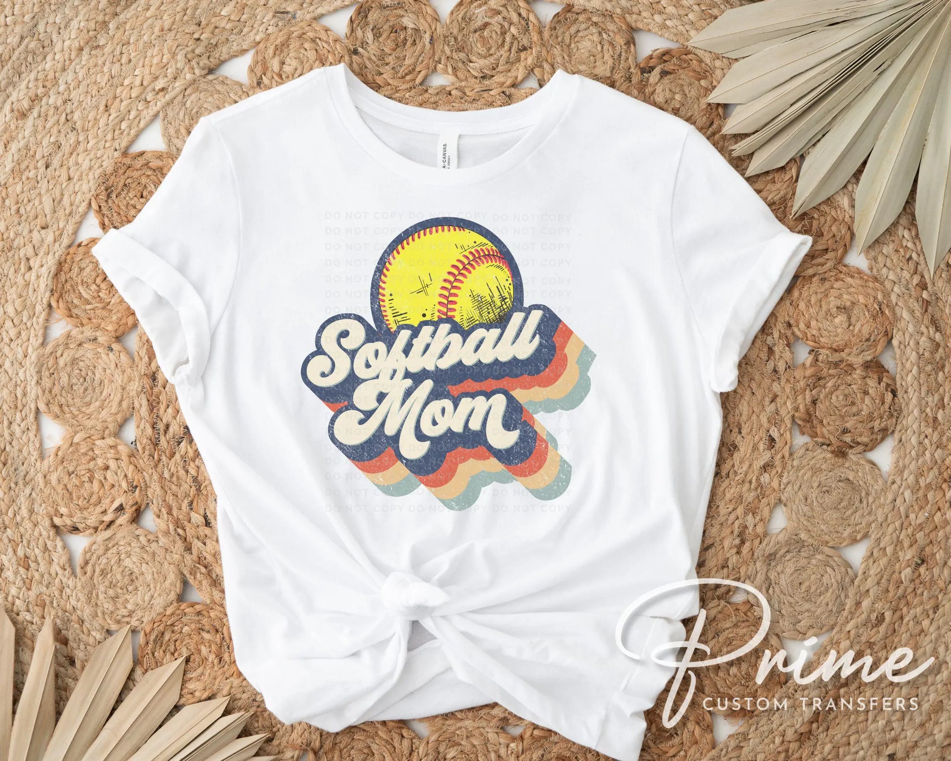 Baseball DTF Transfer, Ready to Press, T-shirt Transfer, Heat Transfer, Direct to Film, Sport Mom, Game Day, Retro Style Softball Mama