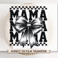 Mother's Day DTF Transfer, Ready to Press, T-shirt Transfer, Heat Transfer, Direct to Film, Stacked Retro Style Mama Coquette Bow