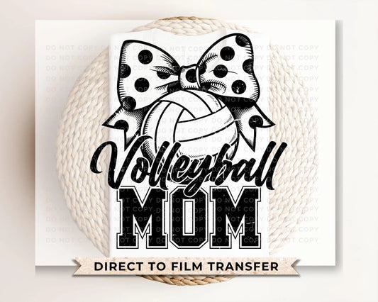 Volleyball DTF Transfers, Ready to Press, T-shirt Transfers, Heat Transfer, Direct to Film, Sports Mom Apparel, Coquette Volleyball Bow