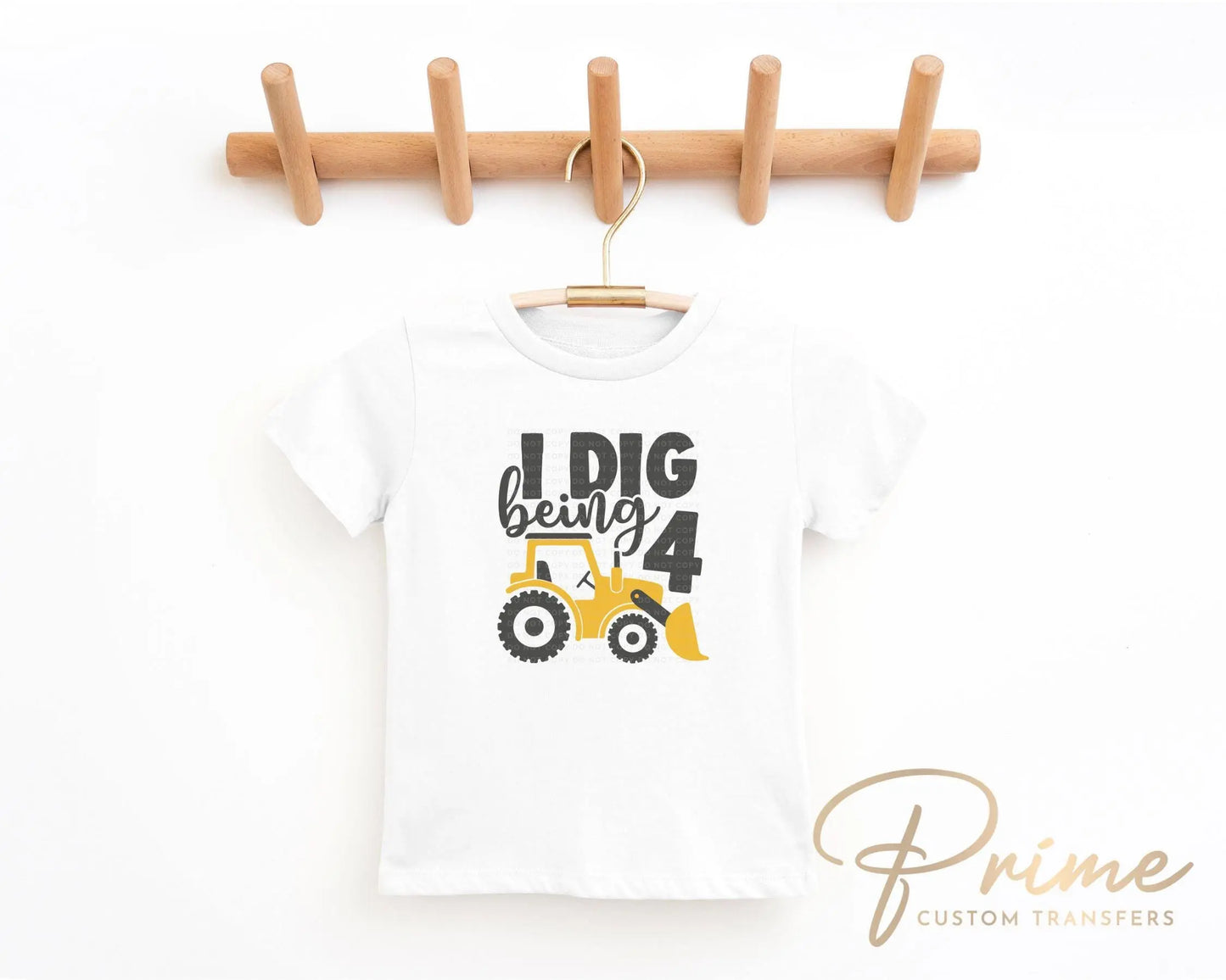 Birthday Boy DTF Transfers, Ready to Press, T-shirt Transfers, Heat Transfer, Direct to Film, Third Birthday Party, Tractor, I Dig Being 4