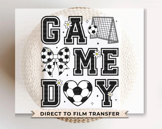 Soccer Mom DTF Transfer, Ready to Press, T-shirt Transfers, Heat Transfer, Direct to Film, Cold Peel, Sports Mom, Girly, Coquette Soccer Bow