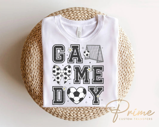 Soccer Mom DTF Transfer, Ready to Press, T-shirt Transfers, Heat Transfer, Direct to Film, Cold Peel, Sports Mom, Girly, Coquette Soccer Bow