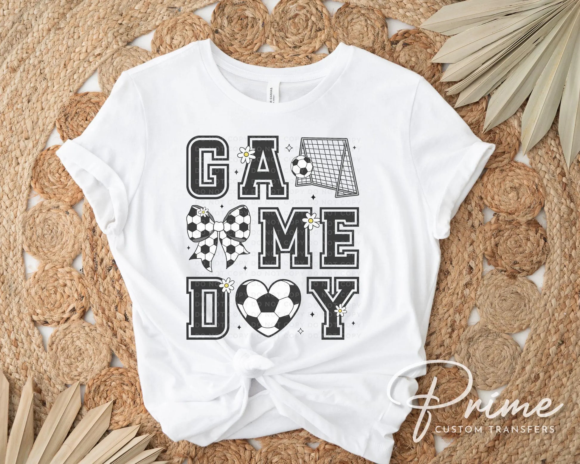 Soccer Mom DTF Transfer, Ready to Press, T-shirt Transfers, Heat Transfer, Direct to Film, Cold Peel, Sports Mom, Girly, Coquette Soccer Bow