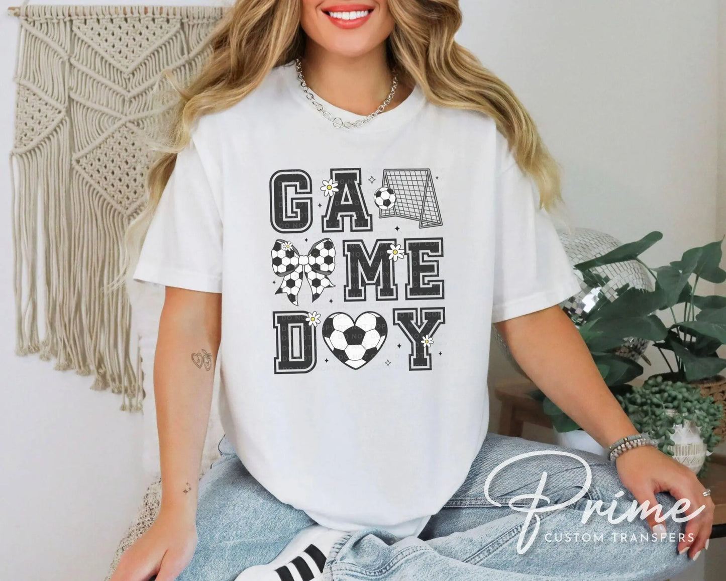 Soccer Mom DTF Transfer, Ready to Press, T-shirt Transfers, Heat Transfer, Direct to Film, Cold Peel, Sports Mom, Girly, Coquette Soccer Bow
