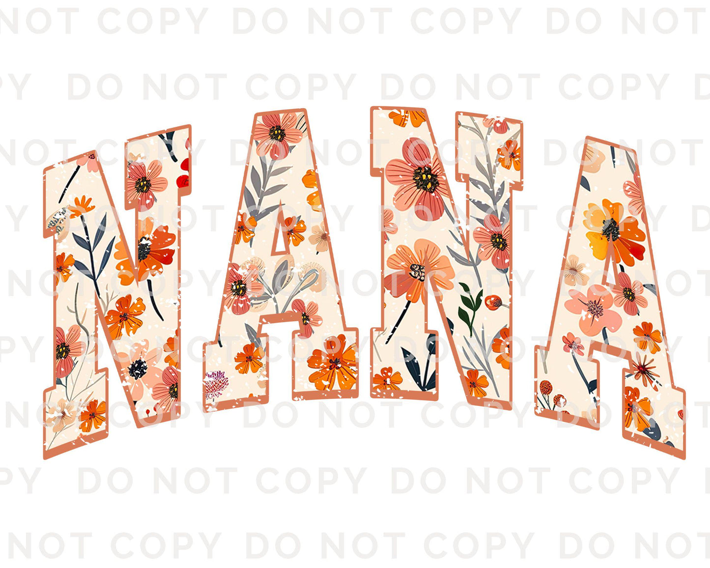 Mother's Day DTF Transfers, Ready to Press, T-shirt Transfers, Heat Transfer, Direct to Film, Grandparent, Flowers, Boho, Gift, Floral Nana