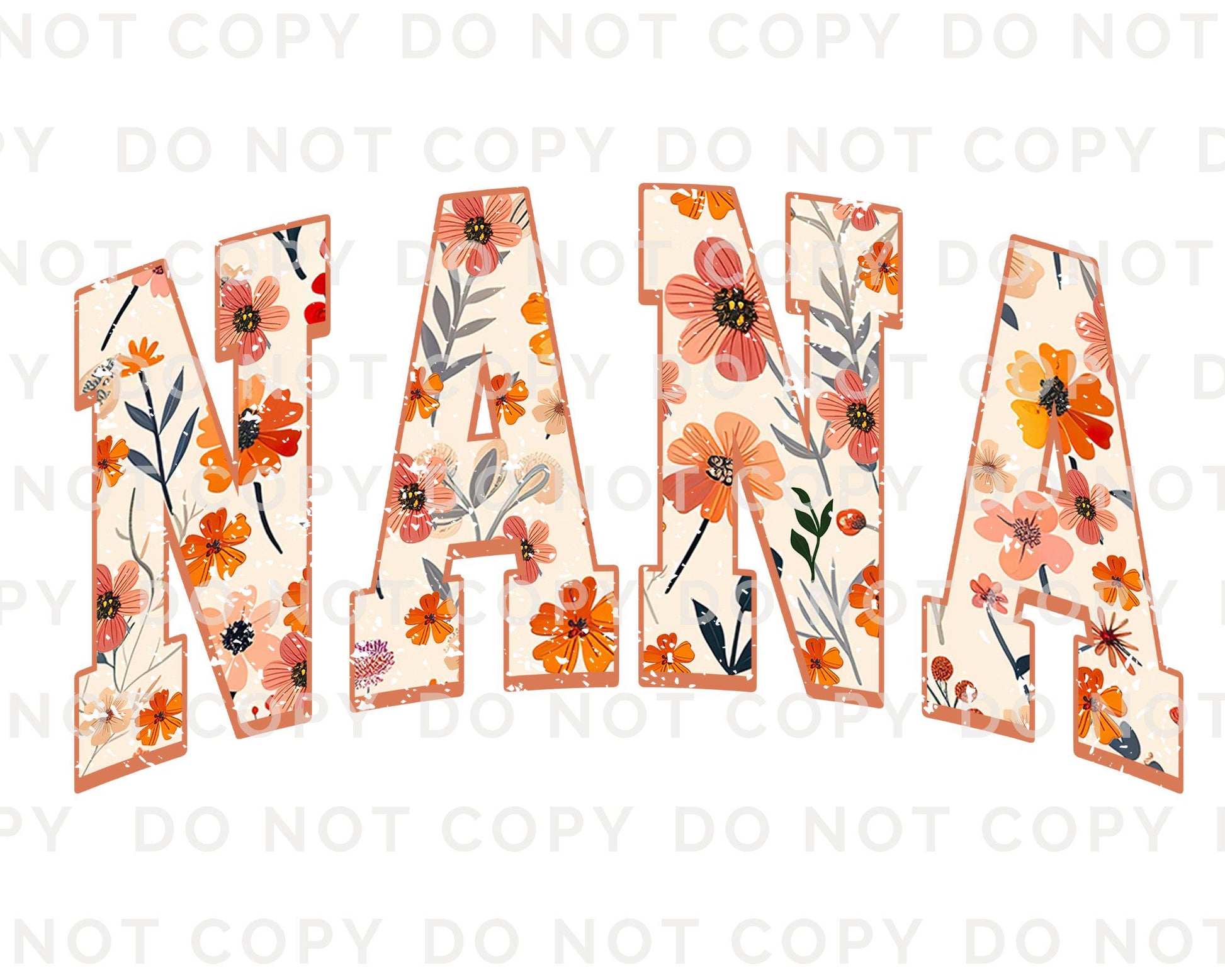 Mother's Day DTF Transfers, Ready to Press, T-shirt Transfers, Heat Transfer, Direct to Film, Grandparent, Flowers, Boho, Gift, Floral Nana