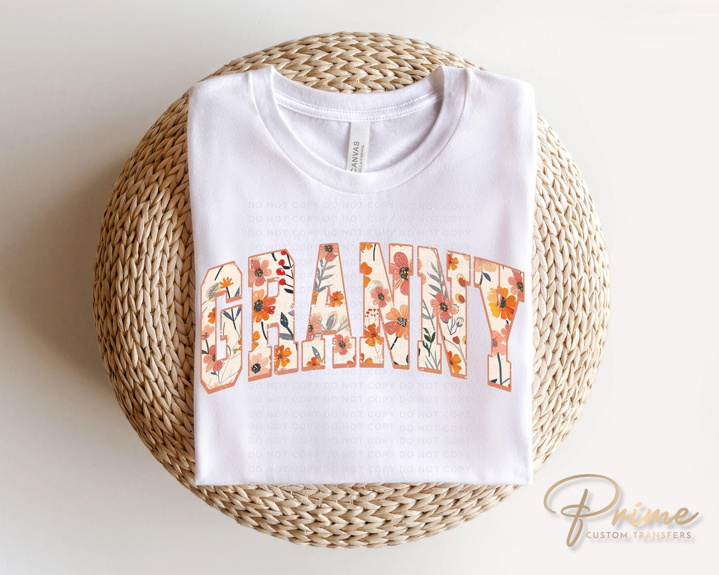 Mother's Day DTF Transfer, Ready to Press, T-shirt Transfer, Heat Transfer, Direct to Film, Grandparent, Flowers, Boho, Gift, Floral Granny