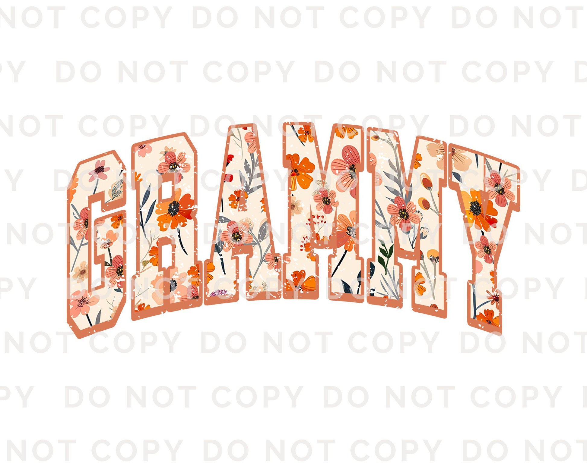 Mother's Day DTF Transfer, Ready to Press, T-shirt Transfer, Heat Transfer, Direct to Film, Grandparent, Flowers, Boho, Gift, Floral Grammy