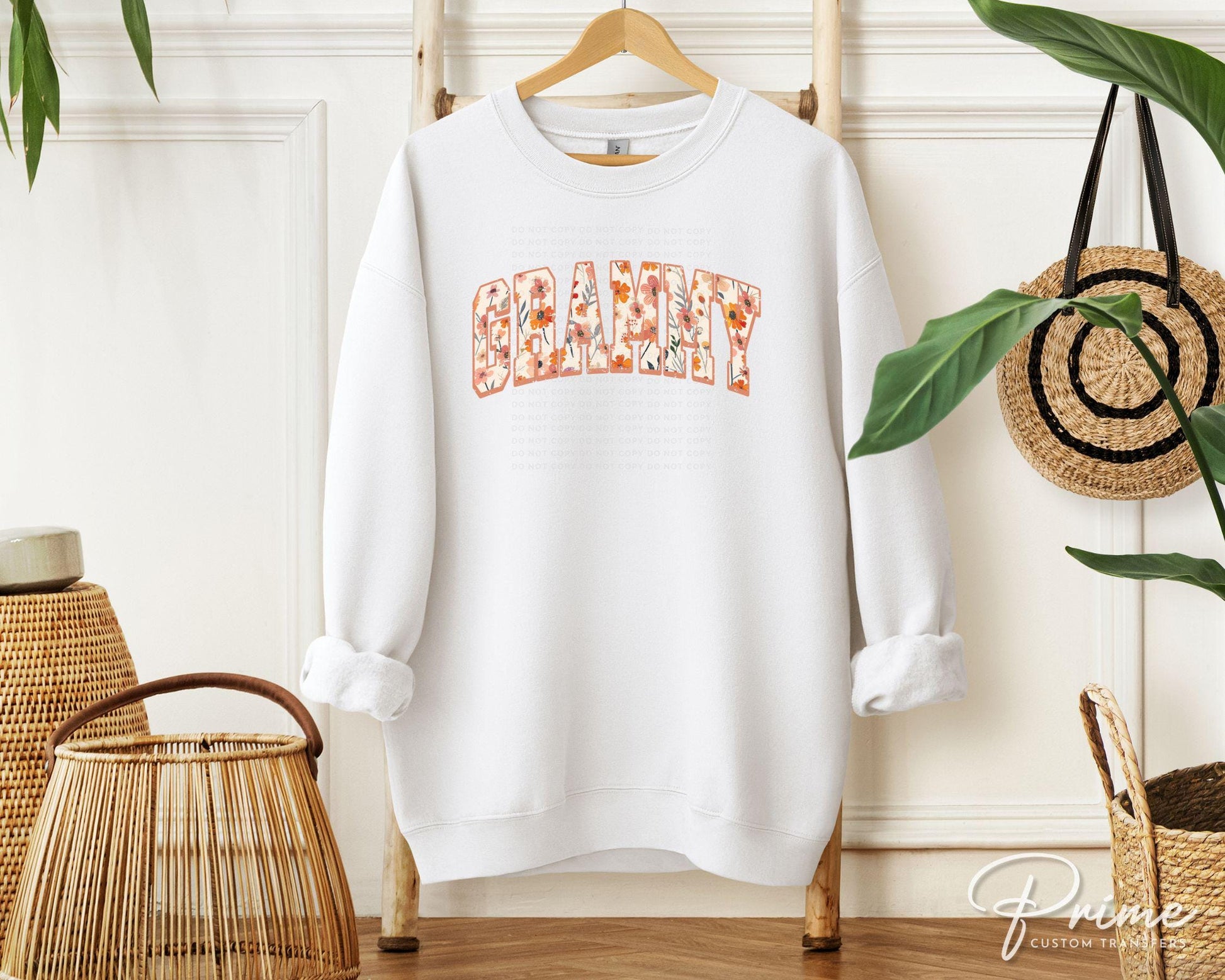 Mother's Day DTF Transfer, Ready to Press, T-shirt Transfer, Heat Transfer, Direct to Film, Grandparent, Flowers, Boho, Gift, Floral Grammy